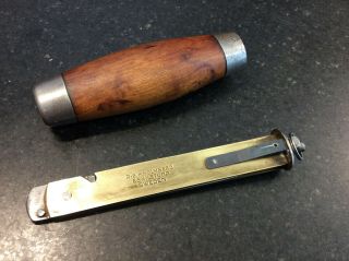 Vintage A.  B.  P.  Holmberg Eskilstuna Sweden Wood Barrel Knife