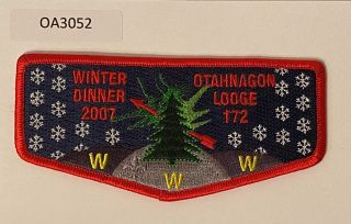 Boy Scout Oa 172 Otahnagon Lodge 2007 Winter Banquet Flap