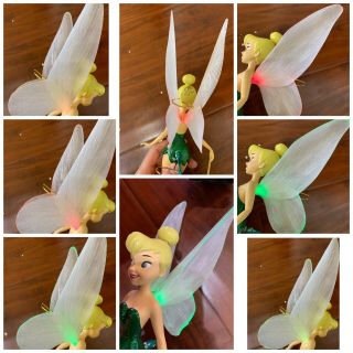 Disney Tinker Bell Fairy Tree Topper Multicolor Fiber Optic Christmas Holiday 5