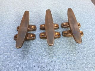 Three Vintage Bronze Wilcox Crittenden 6” Cleat New/old Stock