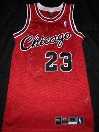 Vintage Authentic Nike Michael Jordan Chicago Bulls Authentic Jersey Size 36