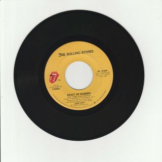 The Rolling Stones – Beast Of Burden / When The Whip Comes Down 45 Rpm Record