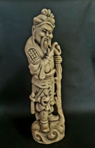 Huge Antique Chinese Tibetan Oriental Monk Statue Figurine 36cms Tall 2Kg Heavy 3