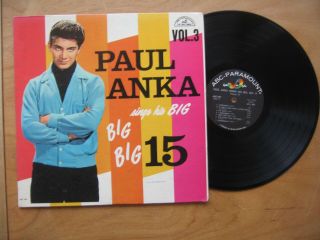 Paul Anka.  ".  Sing His Big Big 15 " Vol.  3; 12 " Vinyl Lp; Abc Abc 409