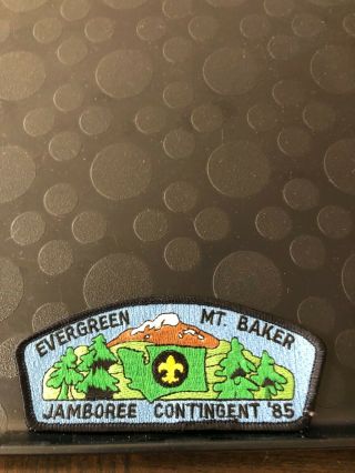 Bsa Evergreen Mt.  Baker Council 1985 National Jamboree Jsp Black Border