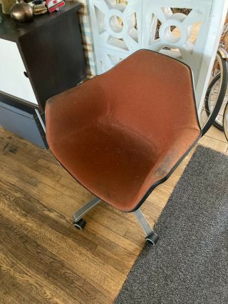 Eames Herman Miller Style Swivel Office Vintage Chairs Orange