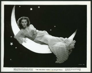 Hedy Lamarr On Paper Moon Vtg 1943 Portrait Photo " The Heavenly Body "
