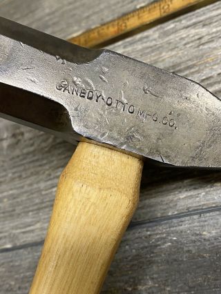 Rare Vintage Canedy - Otto Mfg Co 21 Oz Blacksmith Cross Peen Hammer Collectible 2