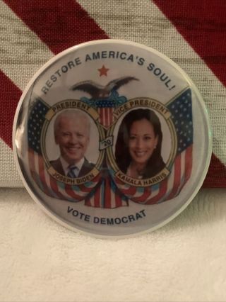 Joe Biden/harris 2020 Jugate Campaign Political Button Pin - 3”