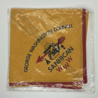 Vintage Bsa Neckerchief—sanhican George Washington Council—boy Scout—order/arrow