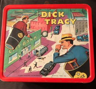 Vintage 1967 Dick Tracy Metal Lunch Box By Aladdin - Rare Find