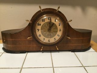 Vintage 1930’s General Electric Ships Bell Mantel Clock “works”