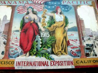 1915 Panama Pacific Exposition Ppie Poster Postcard Rppc Advertising