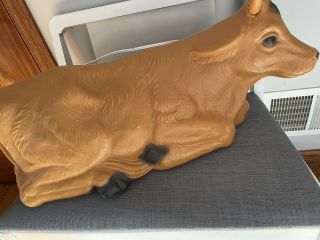 Vintage 1997 Tpi Blow Mold Nativity Ox / Cow