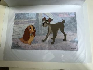 Disney Lady And The Tramp Limited Edition Hand Painted Cel 223/250 Rare