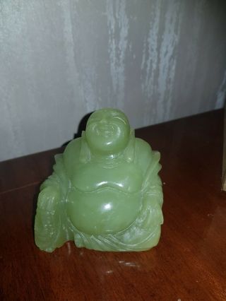 Green Jade Buddha Figure 6.  5 Cm