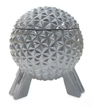 Shipped 2020 Disney Parks Epcot Spaceship Earth Ceramic Cookie Jar Canister