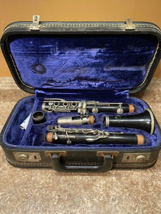 Vintage Evette Clarinet By Buffet Paris France With Case