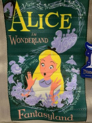 Harvey’s Disneyland 60th Anniversary Alice In Wonderland Poster Tote Nwt