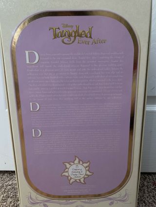 Disney Store Tangled Ever After Wedding Rapunzel Doll Limited Edition (1/8000) 5