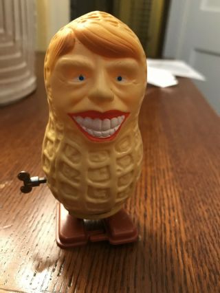 Vintage Jimmy Carter Wind Up Walking Peanut Toy - Presidential Memorabilia