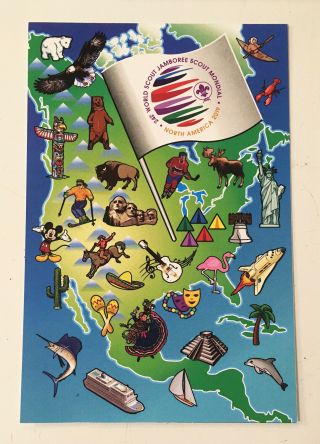 2019 24th World Scout Jamboree Map Postcard