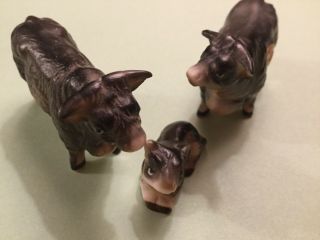 Vtgbone China Cow Miniature Figurines Set Of 3 Japan Cow Bull Steer Yak Western