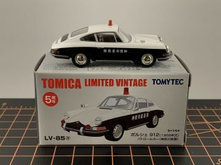 Tomytec Tomica Limited Vintage 1/64 Lv - 85a Porsche 912 Police Patrol Kanagawa