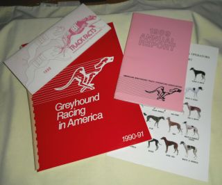 Set Of Vintage American Greyhound Racing Reports W.  Color Chart – 1989 - 91 Agtoa