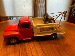 Vintage Buddy L Repair It Truck Tow Wrecker Pressed Steel Toy - 1950 