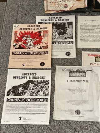 Vintage TSR AD&D Tomes Return to the Tomb of Horrors Bruce Cordell Game COMPLETE 2
