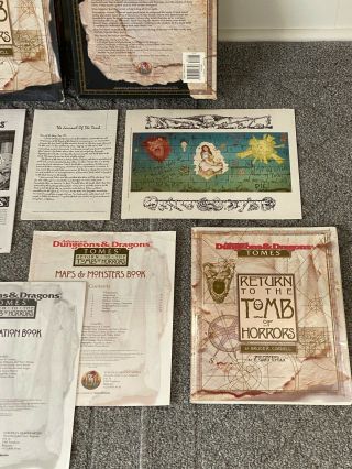 Vintage TSR AD&D Tomes Return to the Tomb of Horrors Bruce Cordell Game COMPLETE 3