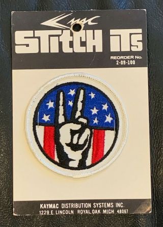 1970 Vietnam War Protest Patch Peace Sign Flag " Stitch Its " The Real Mccoy Nos