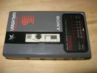, Vintage Sony Walkman Cassette Player Fm Radio Wm - F46