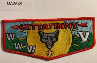 Boy Scout Oa 5 Kittatinny Lodge Red Border Flap