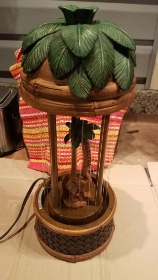 Vintage Cheyenne Elephant & Palm Tree Oil Lamp