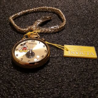 Invicta Limited Edition Disney Mickey Mouse Gold Pocket Watch