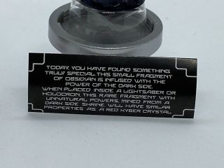 Disneyland Star Wars Galaxy ' s Edge Black Kyber Crystal Autenthic Ultra Rare 3