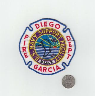 Diego Garcia Fire Patch Us Navy Naval Support Facility Usn Air Force Military Us