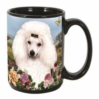 Poodle Toy (white) - Garden Party Ceramic Coffee Mug