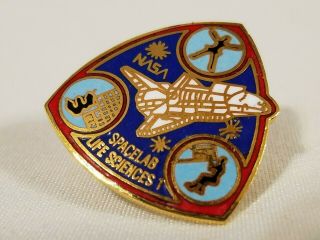 Vintage Collectible Pin: Nasa Space Shuttle Spacelab Life Sciences 1 Ls - 1