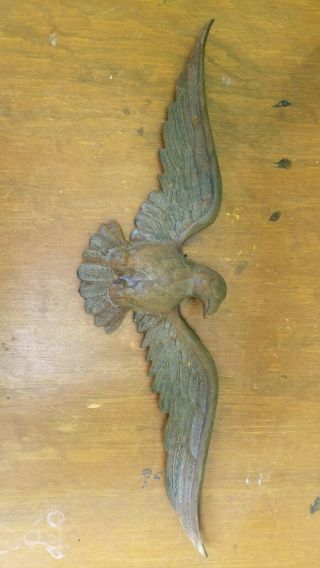 Cast Iron Eagle Wall Plaque Made In Taiwan 19 " Long