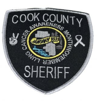 Cook County Sheriff Lung Cancer Awareness Patch