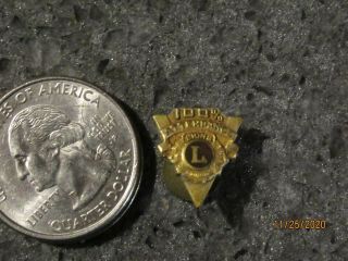 1942/ 1943 Lions Club International Attendance Pin With Screw Back