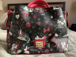2017 Disney Dooney & Bourke Woodland Winter Christmas Crossbody Bag