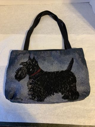 Vintage Scottie Dog Tapestry Tote Bag