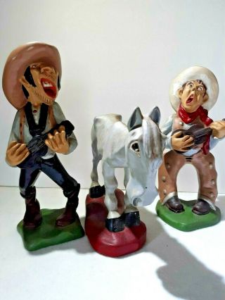 Andy Anderson Type Old Paint Horse With Singing Cowboys Cowpoke Vintage Set 3