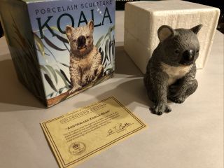 Royal Heritage Australia Koala Bear Porcelain Sculpture Figurine With