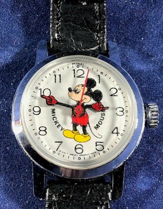 Rare Vintage Disney | Mickey Mouse Windup Ladies Watch By Bradley |
