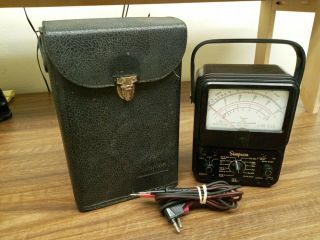 Vintage Simpson 260 Series 6 Analog Multimeter With Case W/ Test Leads